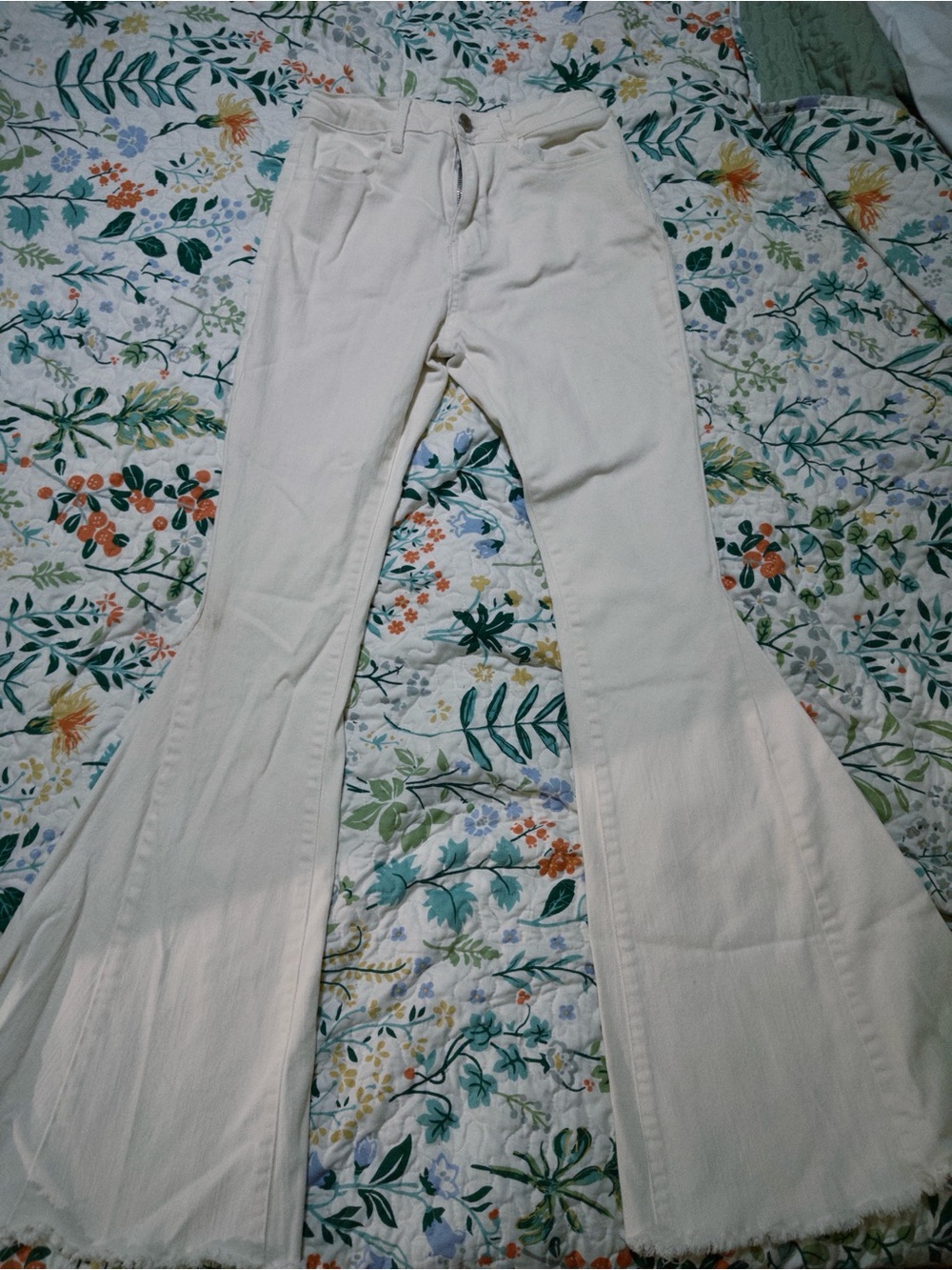 Altar'd State Cream Flare Jeans